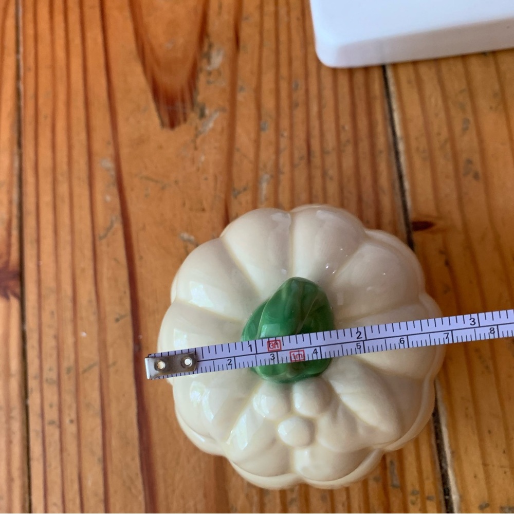 White ceramic pumpkin home decor! Like new! - Picture 10 of 10